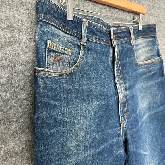 Vintage 80s Jordache Jeans Mens 34 x 27 Horse Head Straight Leg Faded Denim - Picture 3 of 16